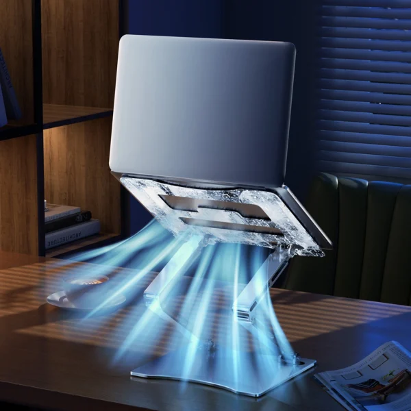 Laptop stand Wozinsky WRS-CPY75DSS aluminum + Free! smartphone stand - silvereng