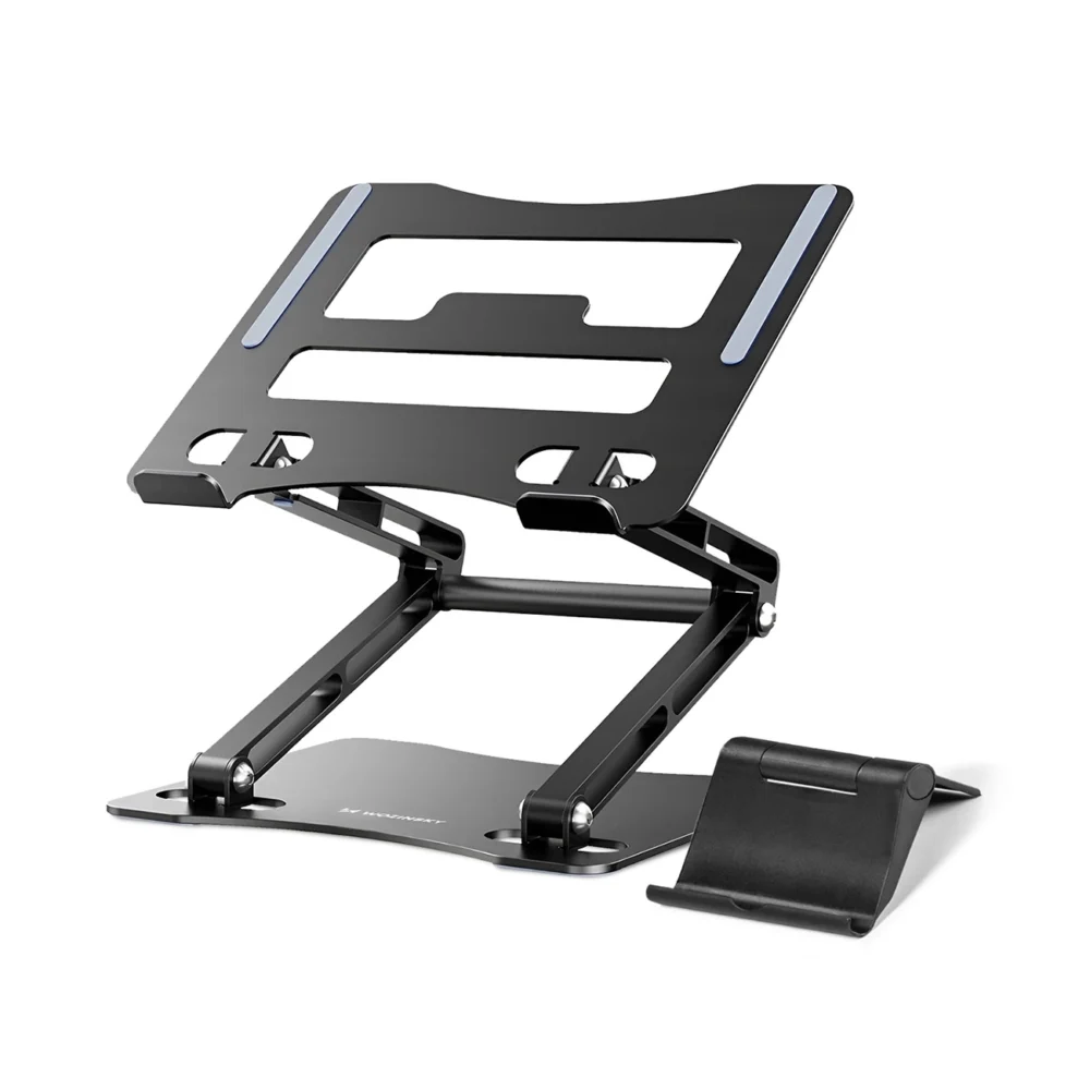 Laptop stand Wozinsky WRS-CPY75DSB aluminum + Free! smartphone stand - blackeng