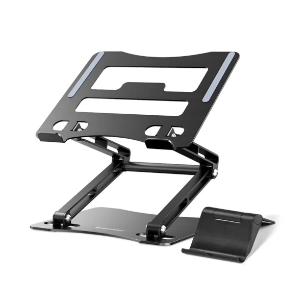 Laptop stand Wozinsky WRS-CPY75DSB aluminum + Free! smartphone stand - blackeng