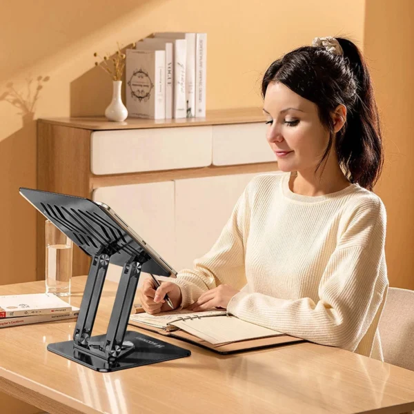 Laptop stand Wozinsky WRS-CPY84SB 360 aluminum + Free! smartphone stand - blackeng