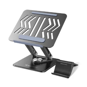 Laptop stand Wozinsky WRS-CPY84SB 360 aluminum + Free! smartphone stand - blackeng