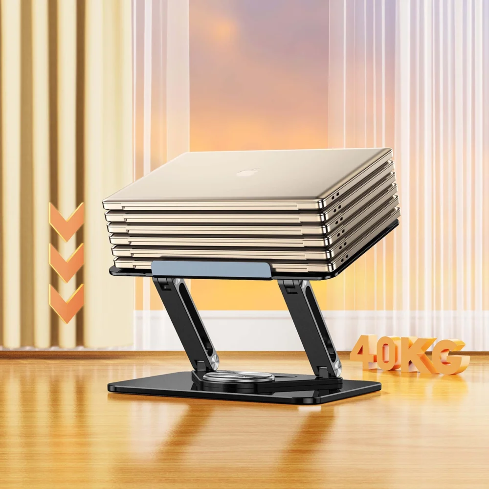 Laptop stand Wozinsky WRS-CPY84SB 360 aluminum + Free! smartphone stand - blackeng