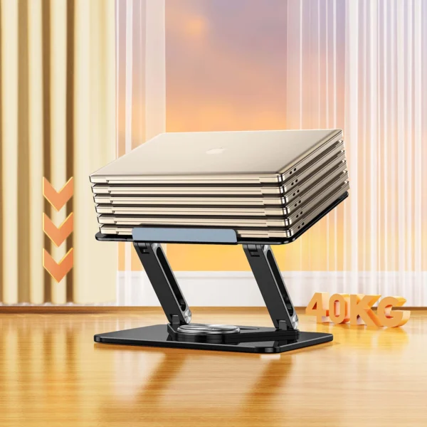 Laptop stand Wozinsky WRS-CPY84SB 360 aluminum + Free! smartphone stand - blackeng