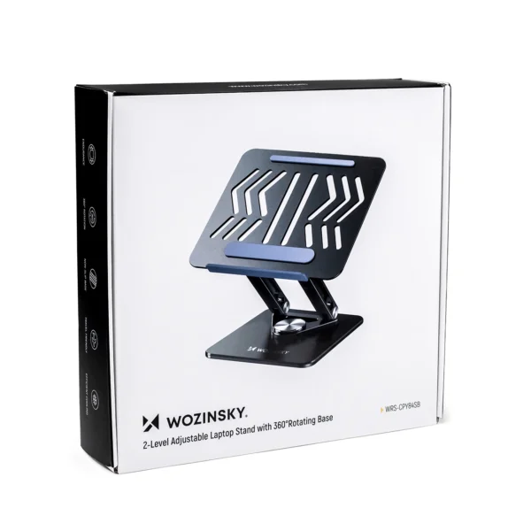 Laptop stand Wozinsky WRS-CPY84SB 360 aluminum + Free! smartphone stand - blackeng