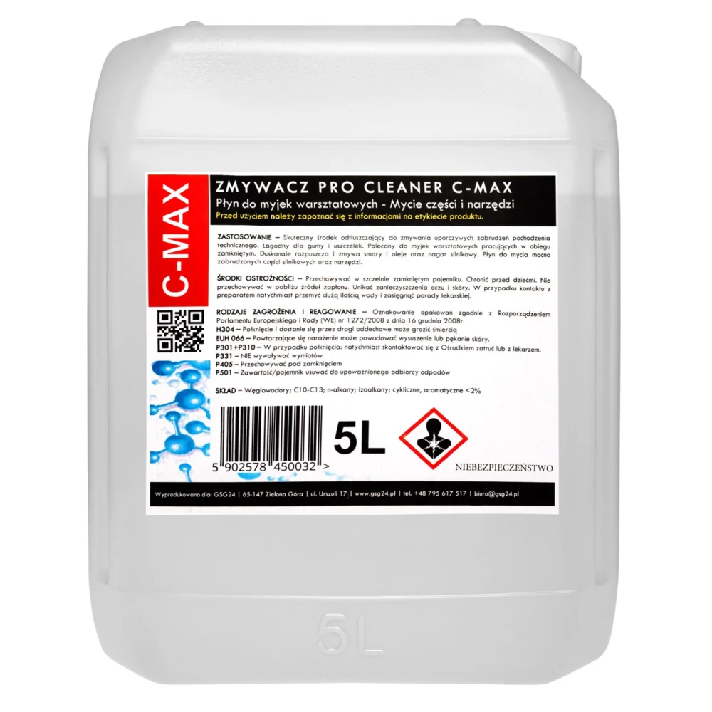 Liquid parts and tools remover for workshop washer PRO CLEANER C-MAX 5Leng