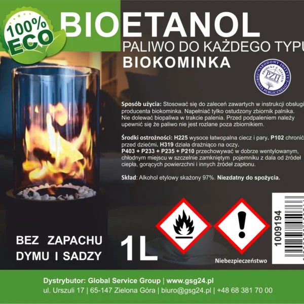 Bioalcohol bioethanol BIO fuel for biofireplace 1Leng
