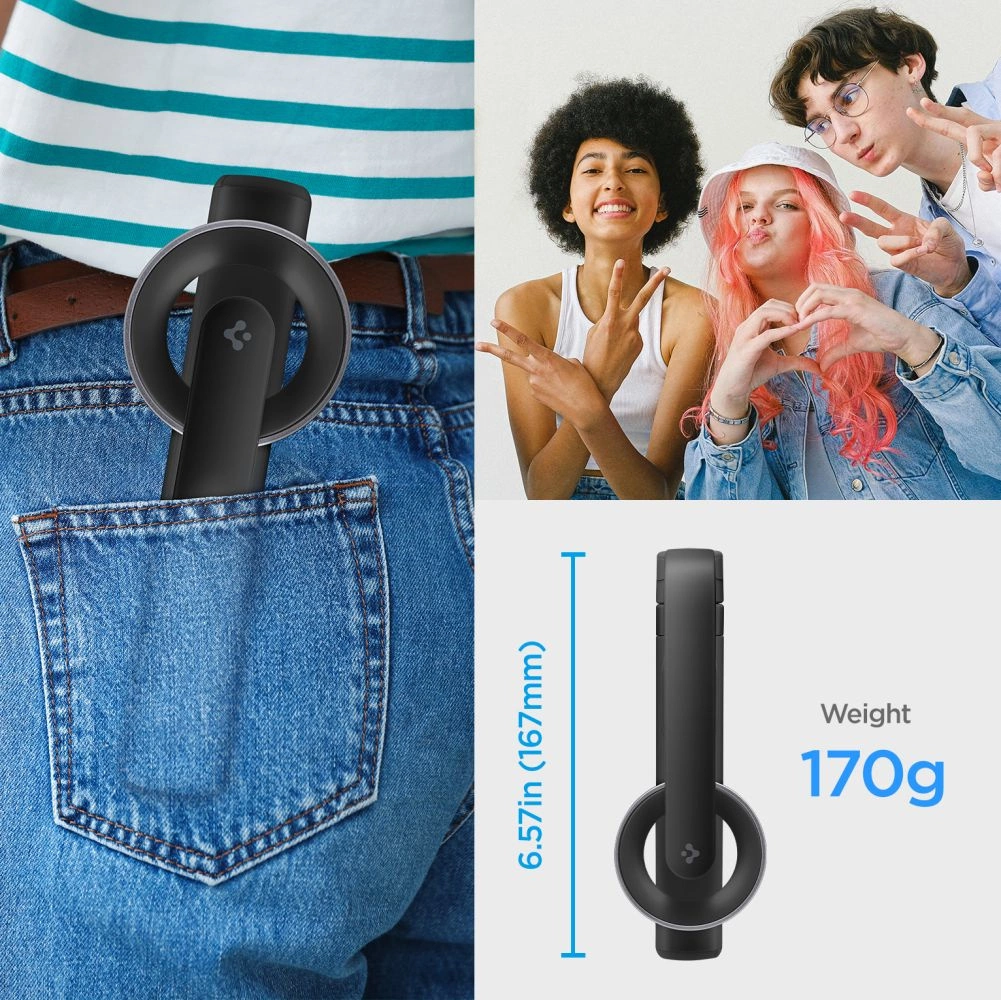 Selfie stick Spigen S571W MagSafe Bluetooth with tripod - blackeng