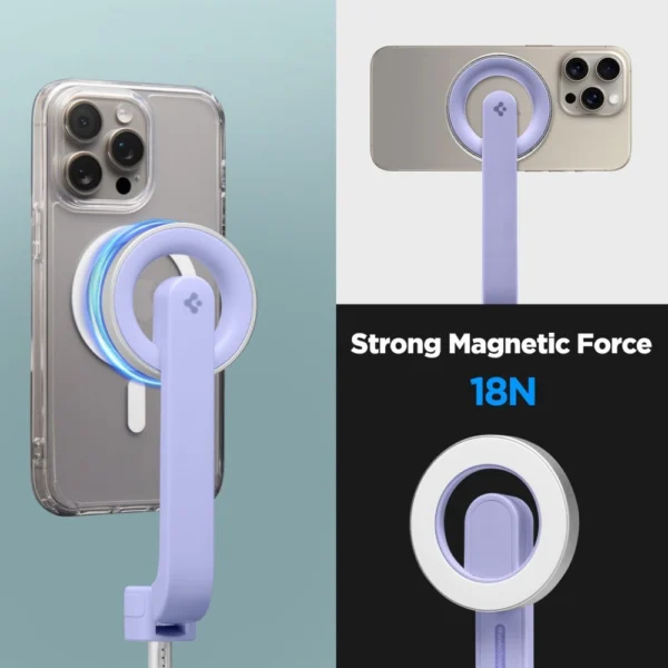 Spigen S571W MagSafe Bluetooth Selfie Stick with Tripod - Purpleeng