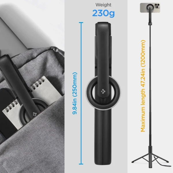 Selfie stick Spigen S580W MagSafe Bluetooth with tripod - blackeng