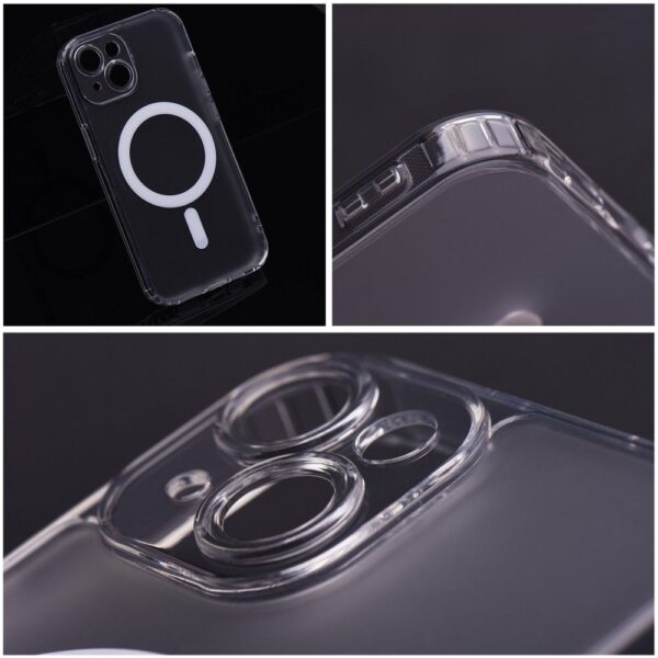 FROST MAG COVER case with camera protection compatible with MagSafe for IPHONE 17 Air frozen transparent