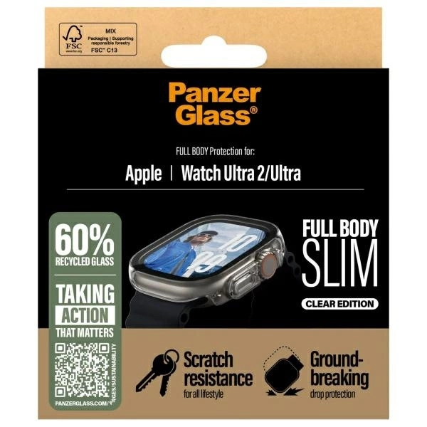 PanzerGlass Full Body Slim Apple Watch Ultra 2 / Ultra 49mm Clear/Transparent 3715eng