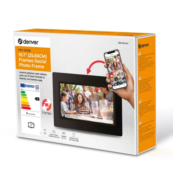 Denver Frameo PFF-1015B 10.1" Digital Frame - Blackeng