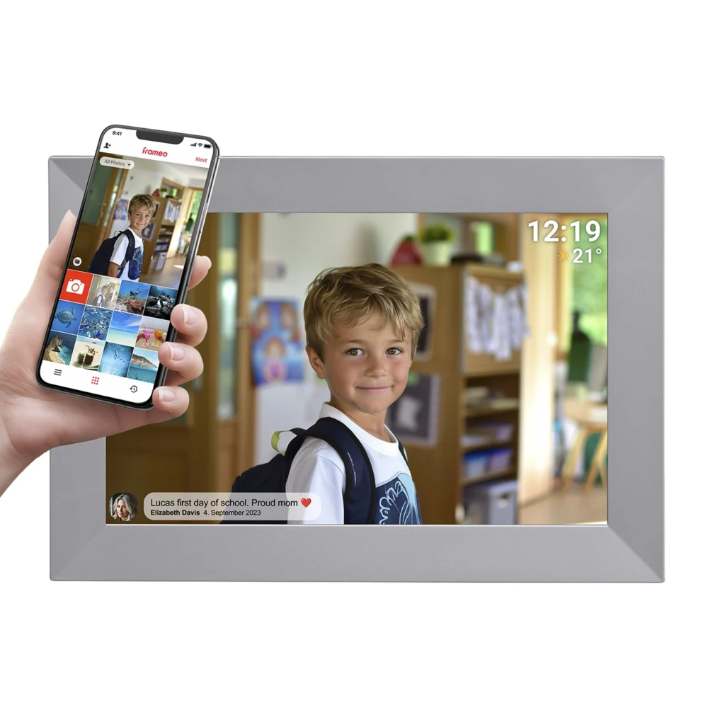Denver Frameo PFF-1026GR 10.1" Digital Frame - Grayeng