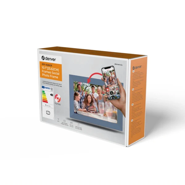 Denver Frameo PFF-1026GR 10.1" Digital Frame - Grayeng