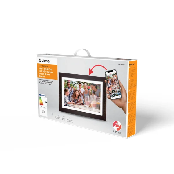 Denver Frameo PFF-1543DW 15.6" Digital Frame - Browneng