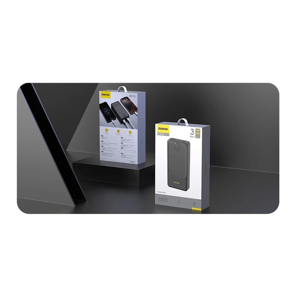 Powerbank Dudao K10Pro 2.4A 20000mAh 2 x USB-A - blackeng