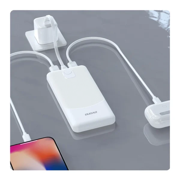 Powerbank Dudao K10Pro 2.4A 20000mAh 2 x USB-A - whiteeng