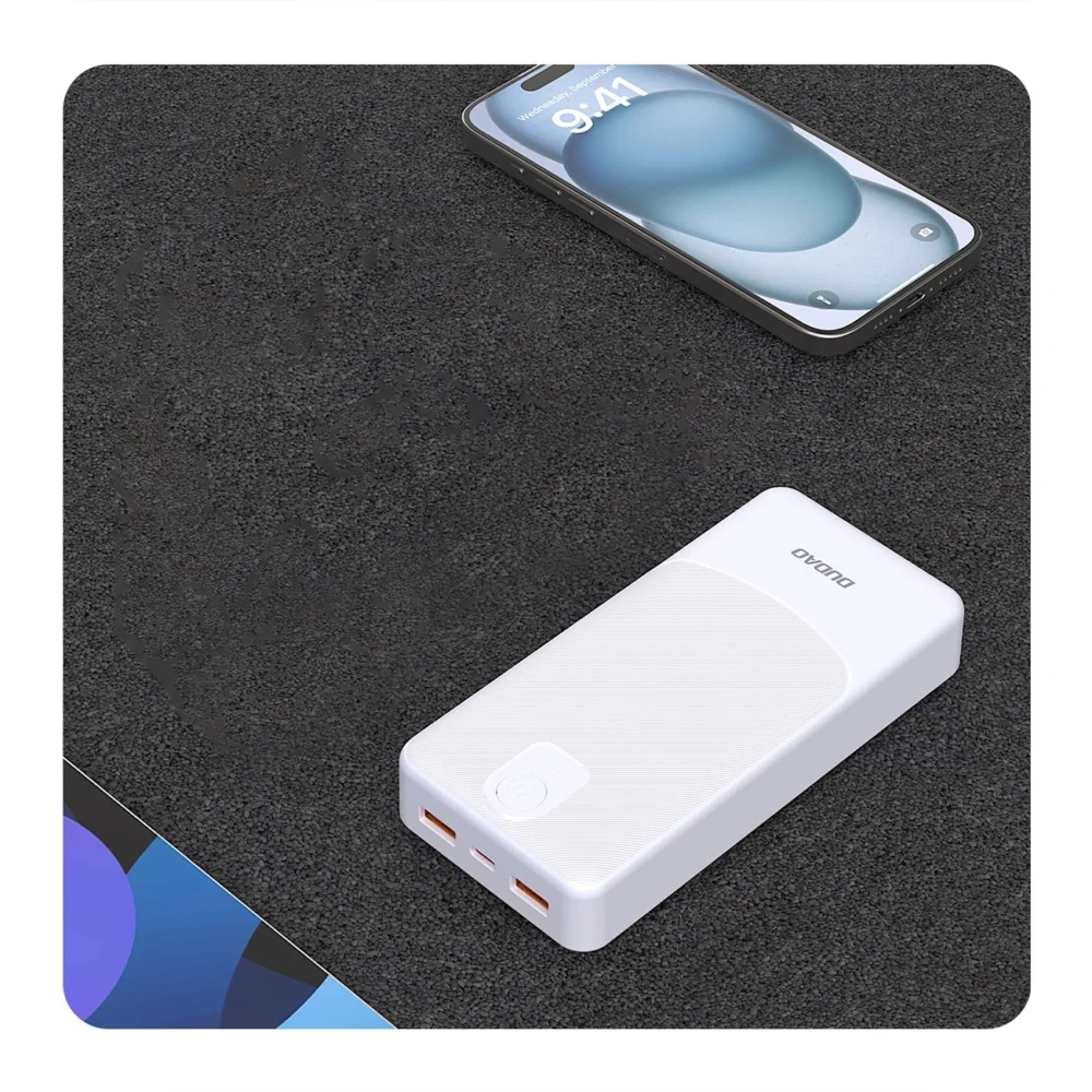 Powerbank Dudao K10Pro 2.4A 20000mAh 2 x USB-A - whiteeng
