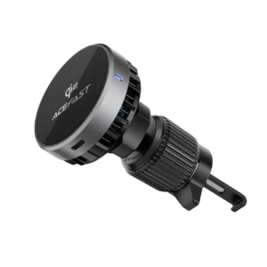 Acefast D40 Car Holder with Qi2 15W Magnetic Charger for Air Vent - Blackeng