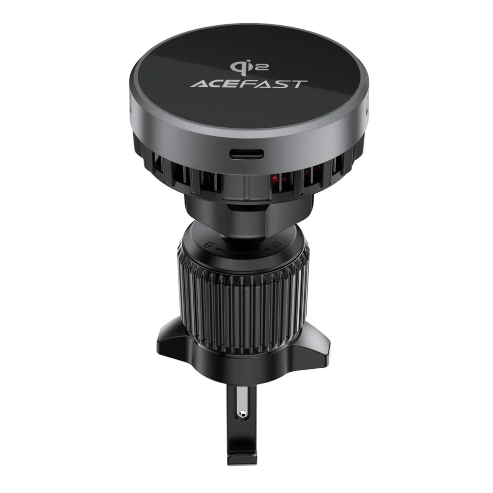 Acefast D40 Car Holder with Qi2 15W Magnetic Charger for Air Vent - Blackeng