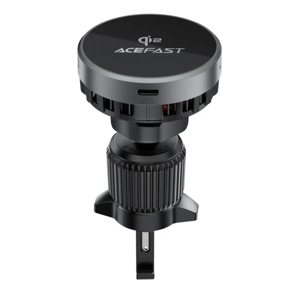 Acefast D40 Car Holder with Qi2 15W Magnetic Charger for Air Vent - Blackeng