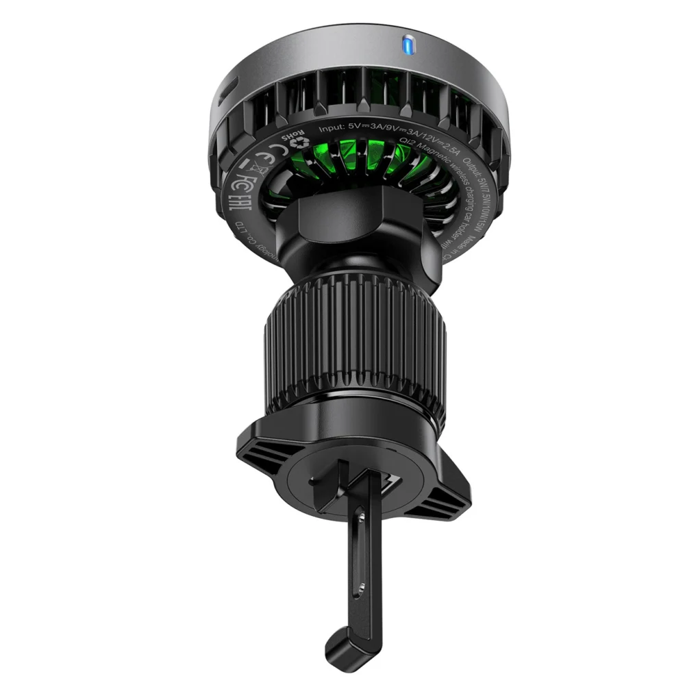 Acefast D40 Car Holder with Qi2 15W Magnetic Charger for Air Vent - Blackeng