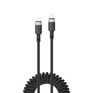 Acefast C14-03 USB-C - USB-C Spring Cable 480Mb/s 3A 1.2m - Blackeng