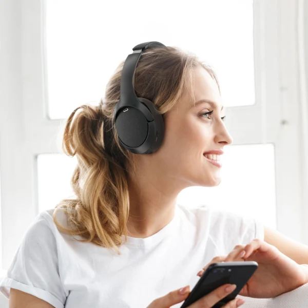 Acefast H6 ANC Wireless Bluetooth 5.3 IPX4 Over-Ear Headphones - Blackeng