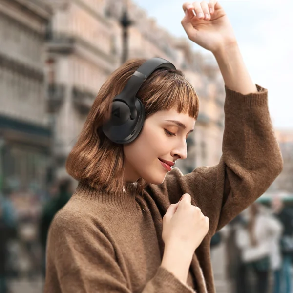 Acefast H4 active noise canceling wireless headset blackeng