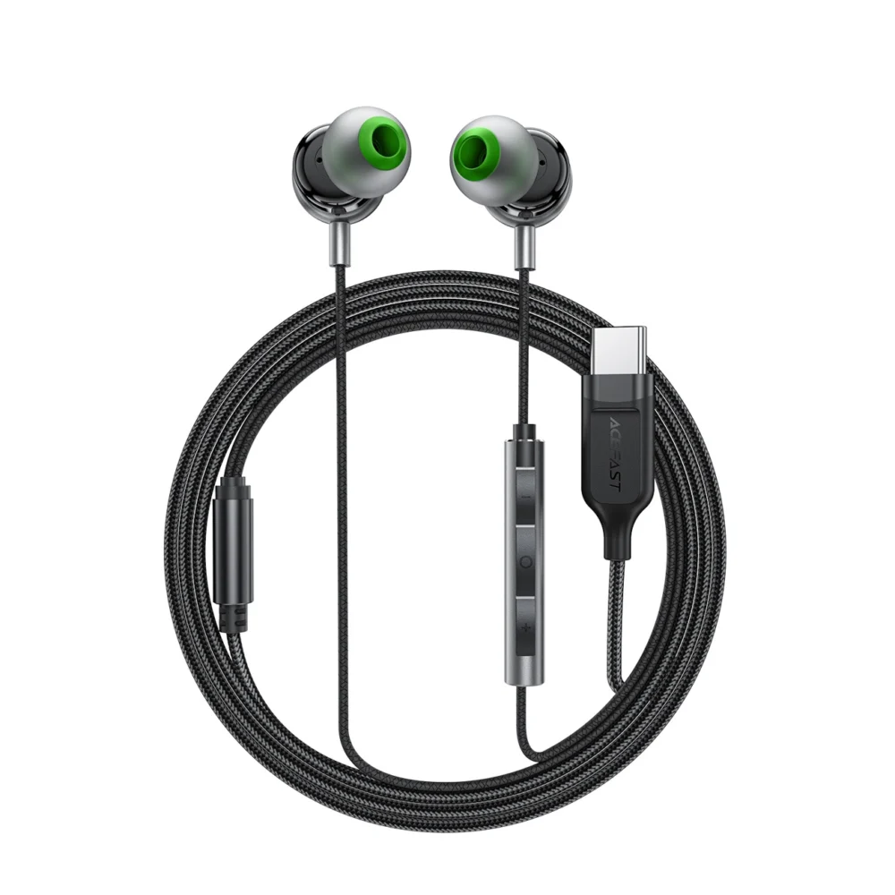 Acefast L5 Wired In-Ear Headphones USB-C 1.2m - Blackeng