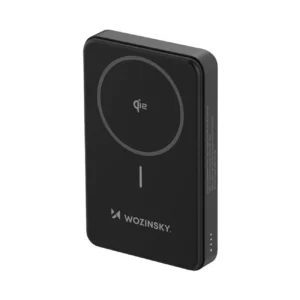 Powerbank Wozinsky WLWP-10KA0Y3S 22.5W PD Qi2 10000 mAh, with stand, 1x USB-A, 1x USB-C - blackeng