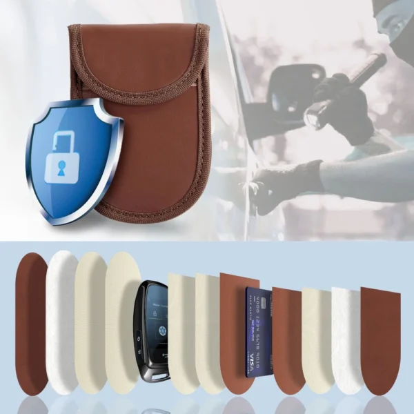 Tech-Protect KLR100 RFID Blocking Car Key Case - Browneng