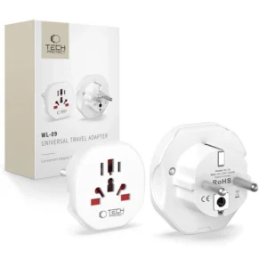 Tech-Protect Universal Travel Adapter to EU - whiteeng