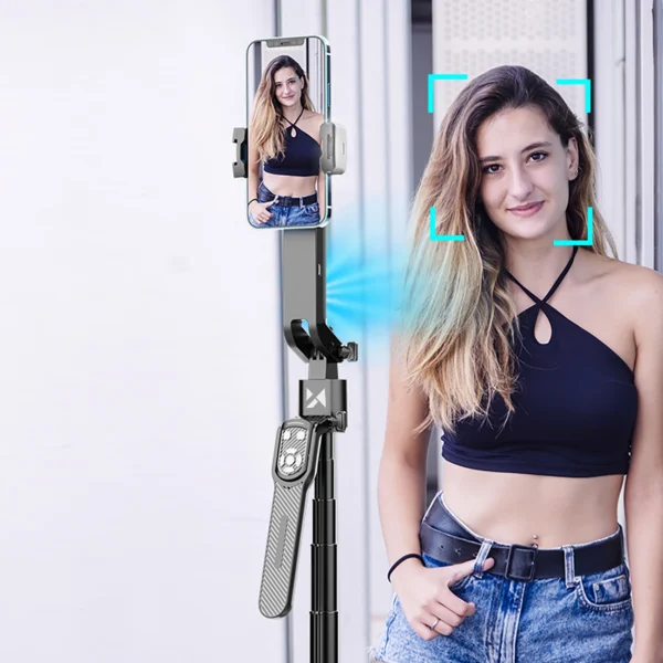 Wozinsky selfie stick z AI automatycznym śledzeniem twarzy  do zdjęć i filmów 360  - czarnypol
