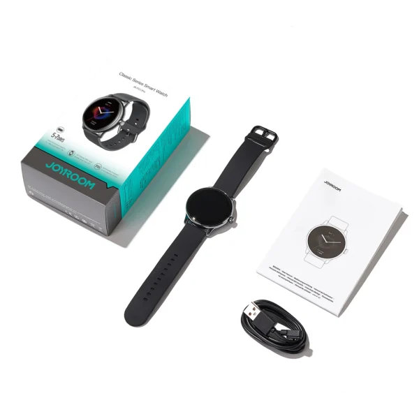Joyroom Classis Series JR-FC1 Smartwatch with Call Answering Function / IP68 Protection - Dark Grayeng