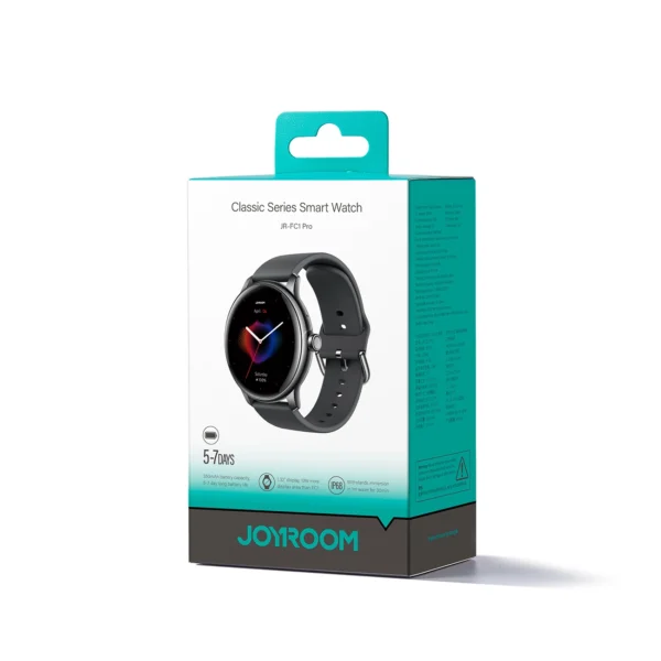 Joyroom Classis Series JR-FC1 Smartwatch with Call Answering Function / IP68 Protection - Dark Grayeng