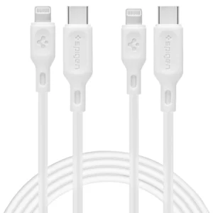 Spigen DuraSync MFi USB-C / Lightning Cable 2-Pack 100cm - Whiteeng