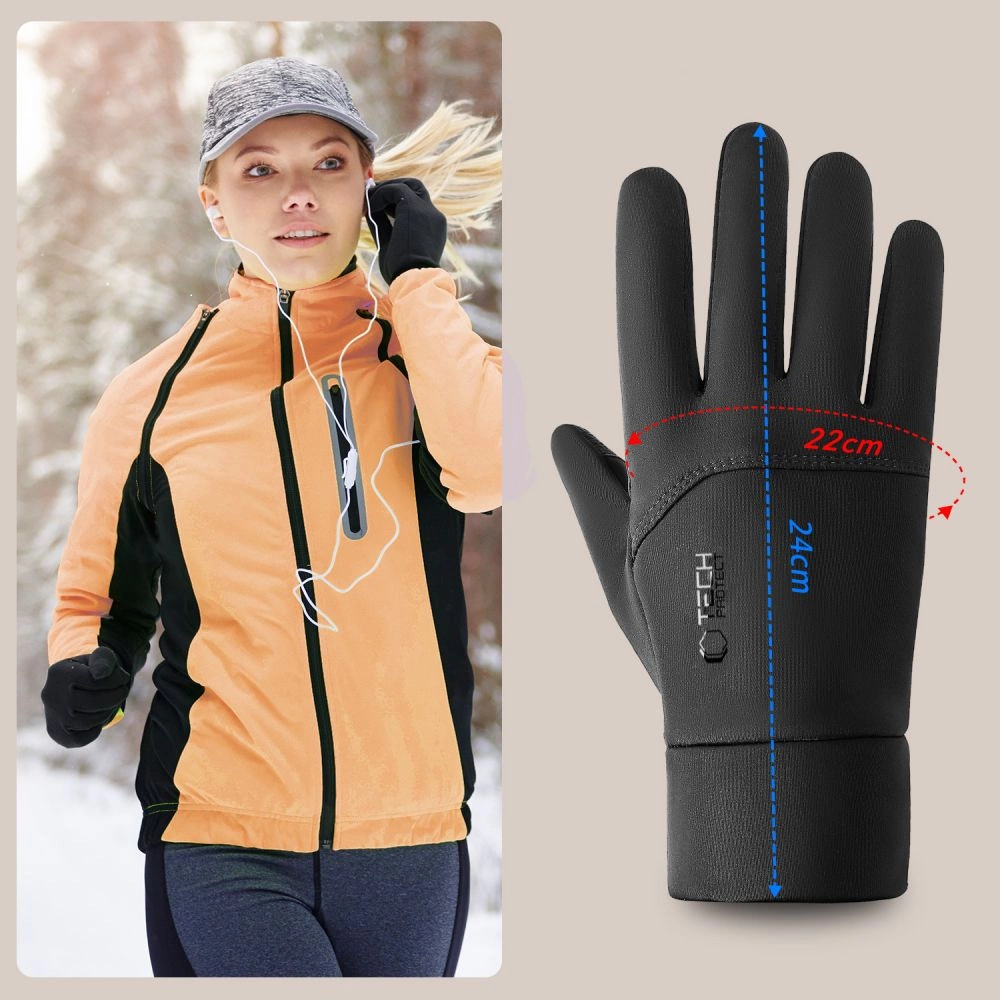 Tech-Protect WG01 Gloves with Touch Tips M - Blackeng