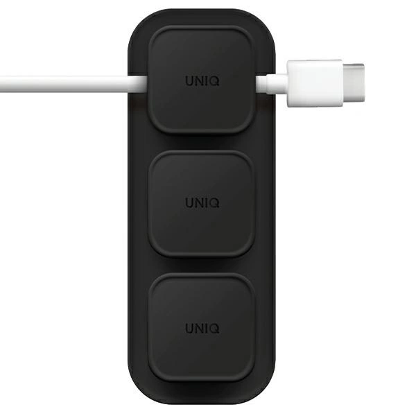 Uniq Pod Mag magnetic cable organizer + base dark gray/charcoal dark grayeng
