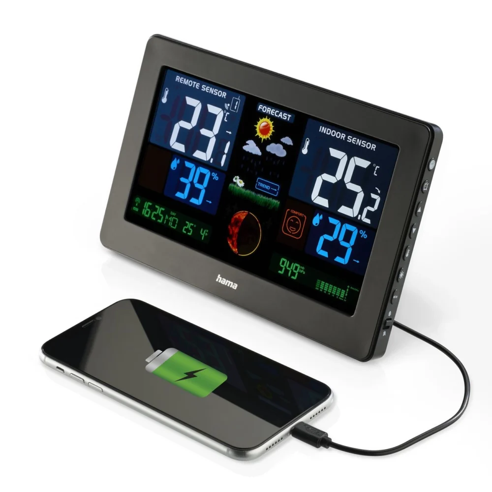 Hama Premium Weather Station with USB - Blackeng