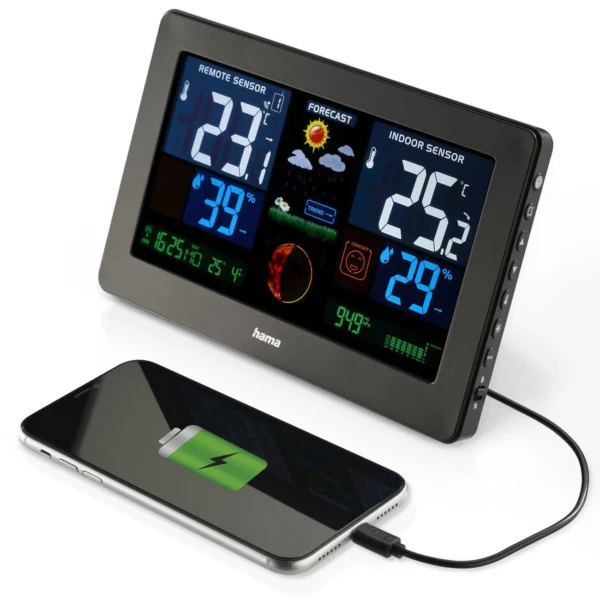 Hama Premium Weather Station with USB - Blackeng