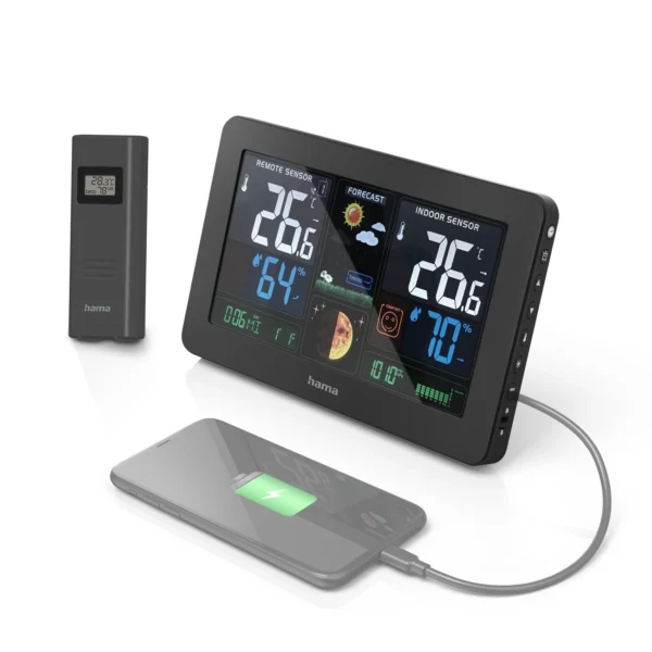 Hama Premium Weather Station with USB - Blackeng