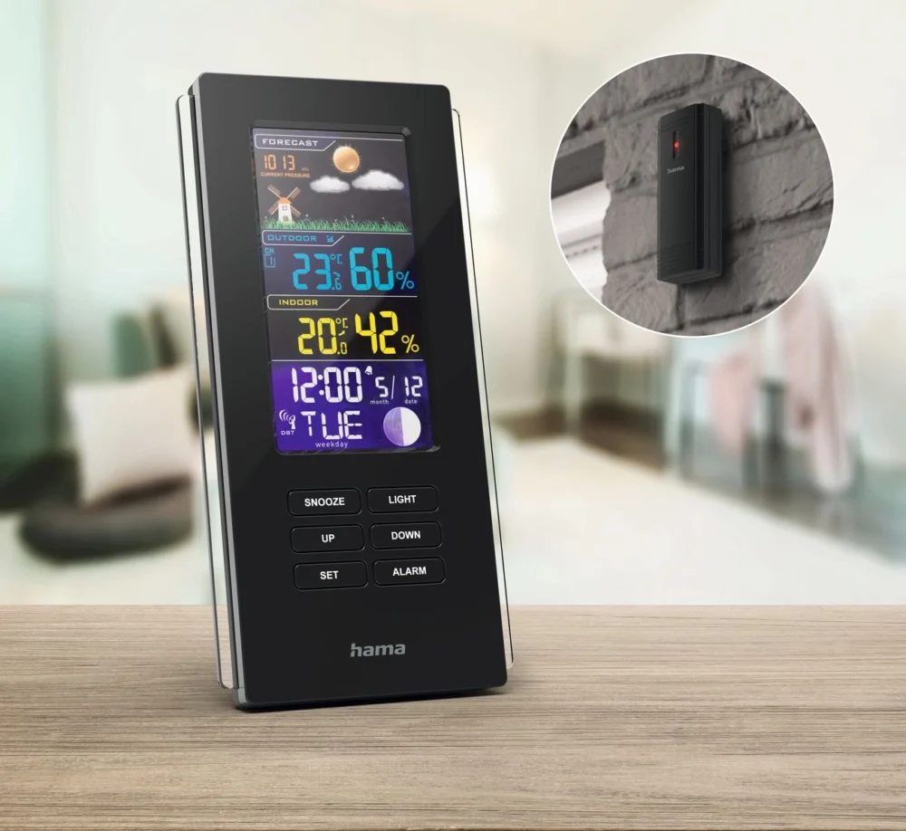 Hama Color Edge Weather Station - Blackeng