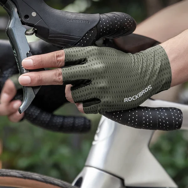 Rockbros Breathable Short Finger Cycling Gloves, Size: S - Greeneng