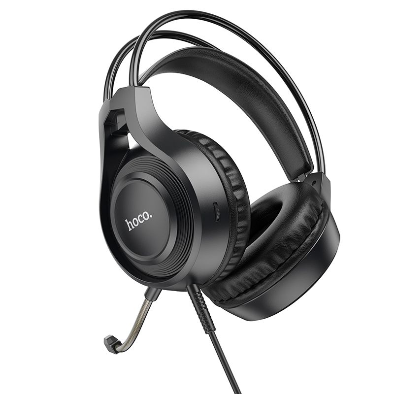 HOCO wire headphones Jack 3,5 mm with microphone W106 black