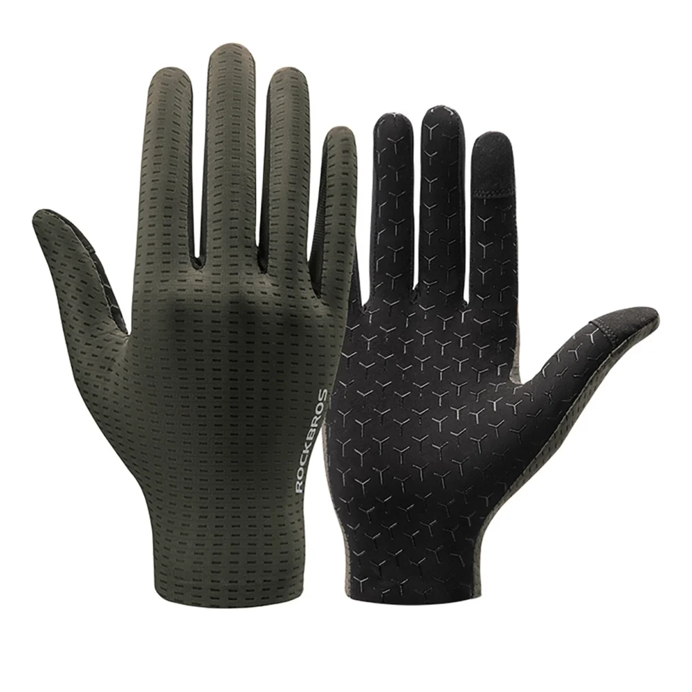 Rockbros Breathable Full Finger Cycling Gloves, Size: XL - Greeneng