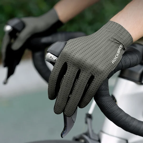 Rockbros Breathable Full Finger Cycling Gloves, Size: XL - Greeneng