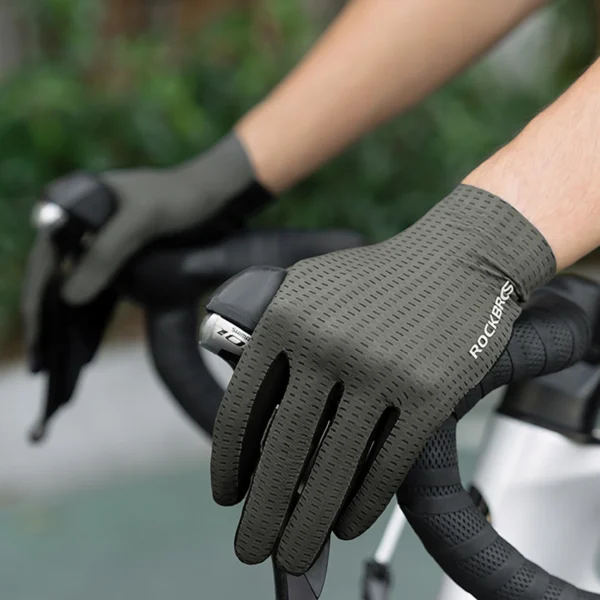 Rockbros Breathable Full Finger Cycling Gloves, Size: XL - Greeneng