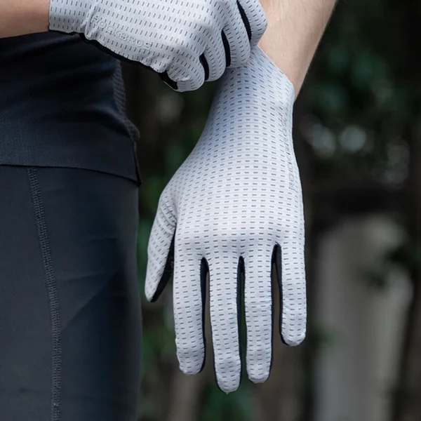 Rockbros Breathable Full Finger Cycling Gloves, Size: M - Grayeng