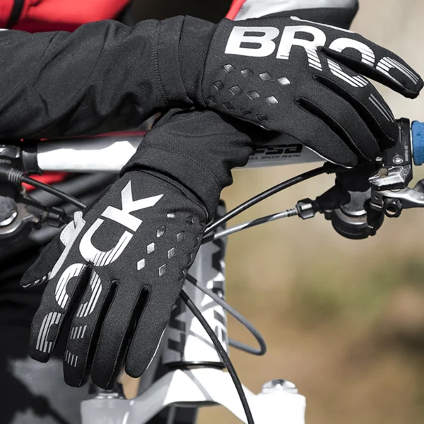 Rockbros cycling gloves, insulated, long, size: M - black and grayeng